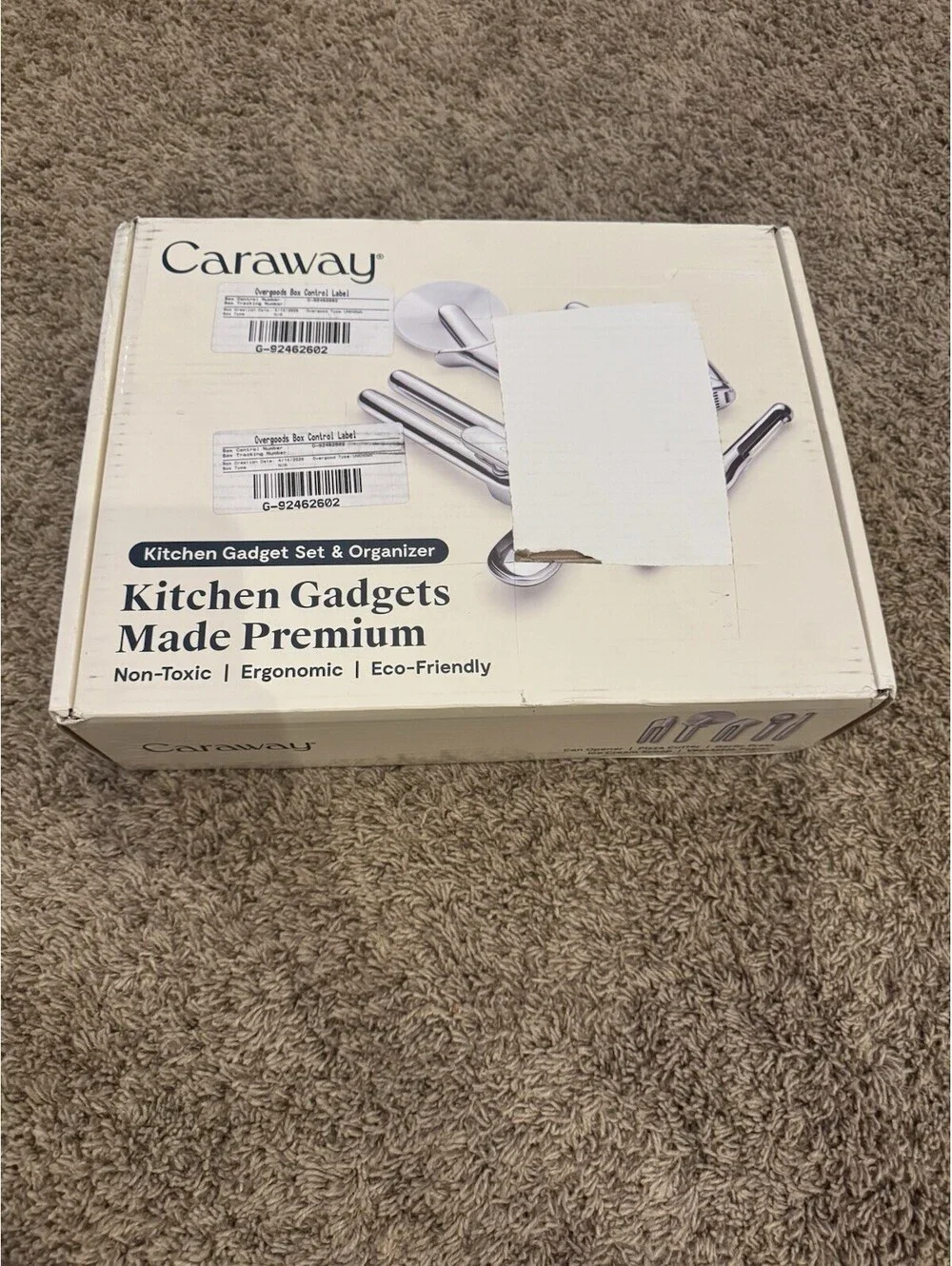 NEW! Caraway 6pc Kitchen Gadget Set: Stainless Steel Utensils Open box.